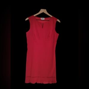 Elegant Red Sleeveless Mini Dress